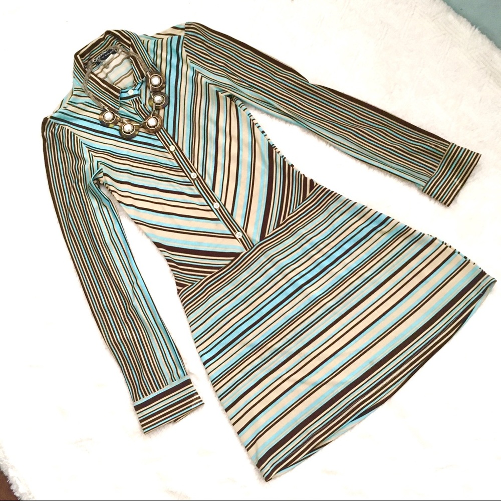 *RETRO PATTERN STUNNING FIT DRESS / TUNIC**